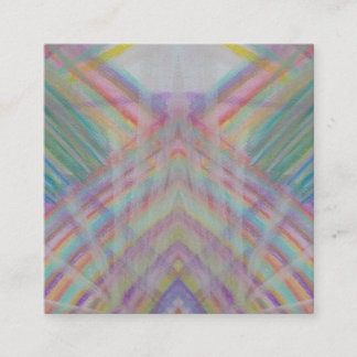 P23M Einzigartige Farbige Abstrakte Kunst Quadratische Visitenkarte
