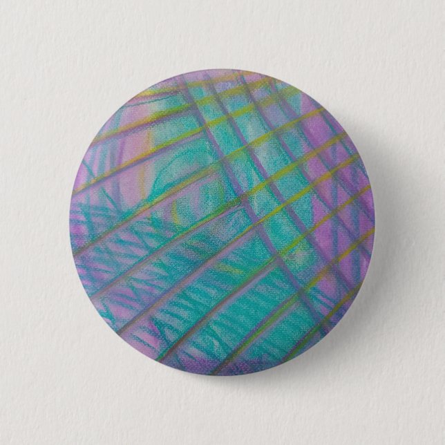 P34 Einzigartige farbenfrohe abstrakte Kunst Button (Vorderseite)