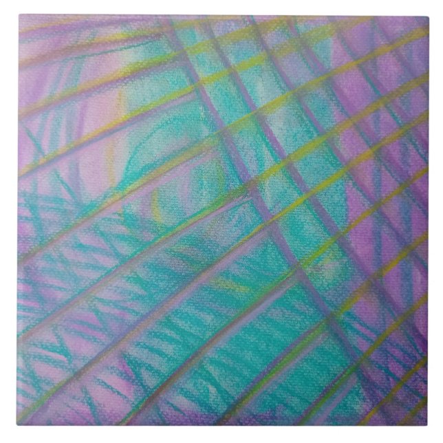 P34 Einzigartige farbenfrohe abstrakte Kunst Fliese (Vorderseite)