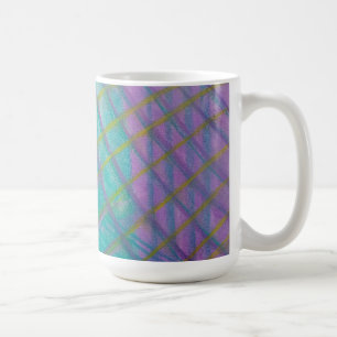 P34 Einzigartige farbenfrohe abstrakte Kunst Kaffeetasse