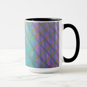 P34 Einzigartige farbenfrohe abstrakte Kunst Tasse