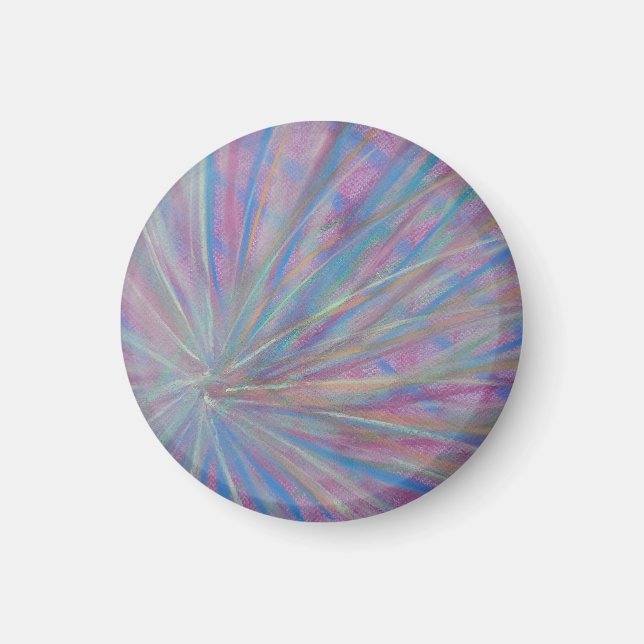 P36 Einzigartige farbenfrohe abstrakte Kunst Magnet (Vorne)
