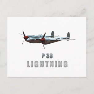 P38 Blitze Postkarte