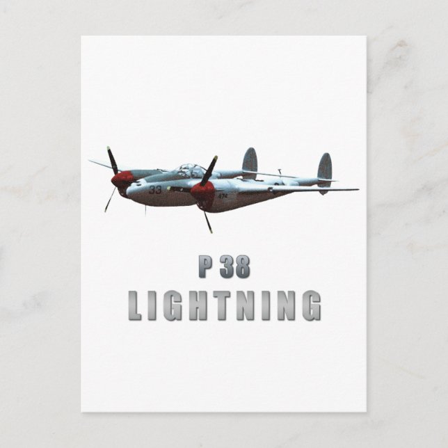 P38 Blitze Postkarte (Vorderseite)