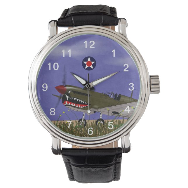 P40 Warhawk Armbanduhr (Vorderseite)