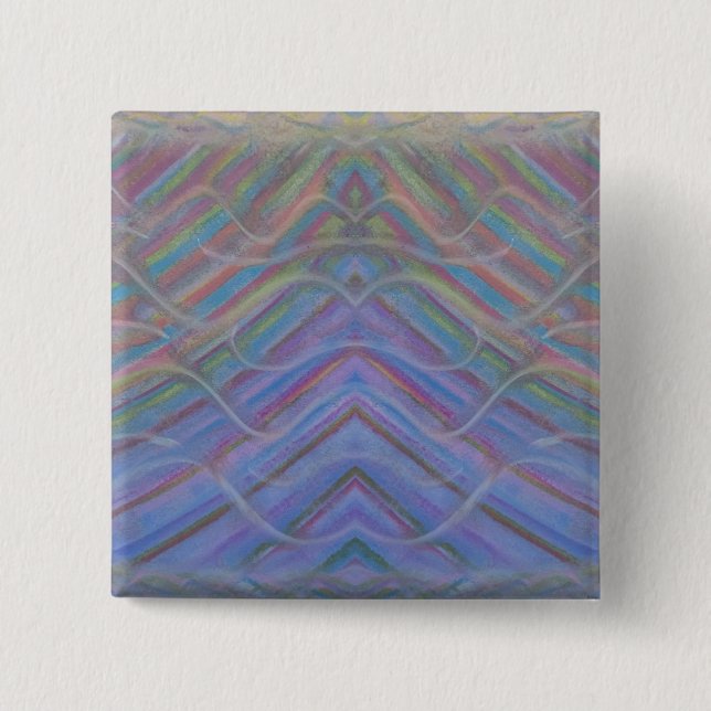 P40M Einzigartige farbenfrohe abstrakte Kunst Button (Vorderseite)