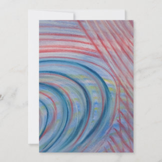 P43 Blau Rot Gelb Farbige Abstrakte Kunst Einladung