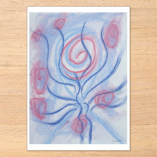 P43 Einzigartige farbenfrohe abstrakte Kunst Acryleinladungen