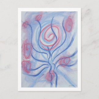 P43 Einzigartige farbenfrohe abstrakte Kunst Postkarte