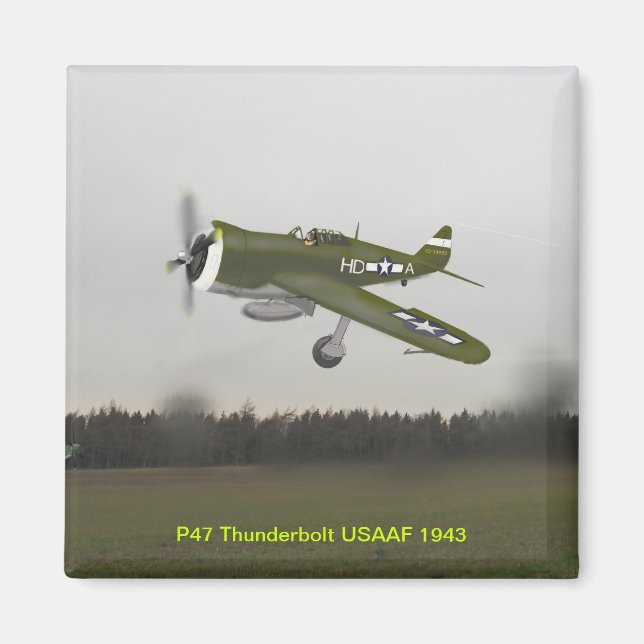 P47 Thunderbolzen Magnet. Magnet (Vorne)