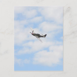 P51 Mustang im Flug Postkarte