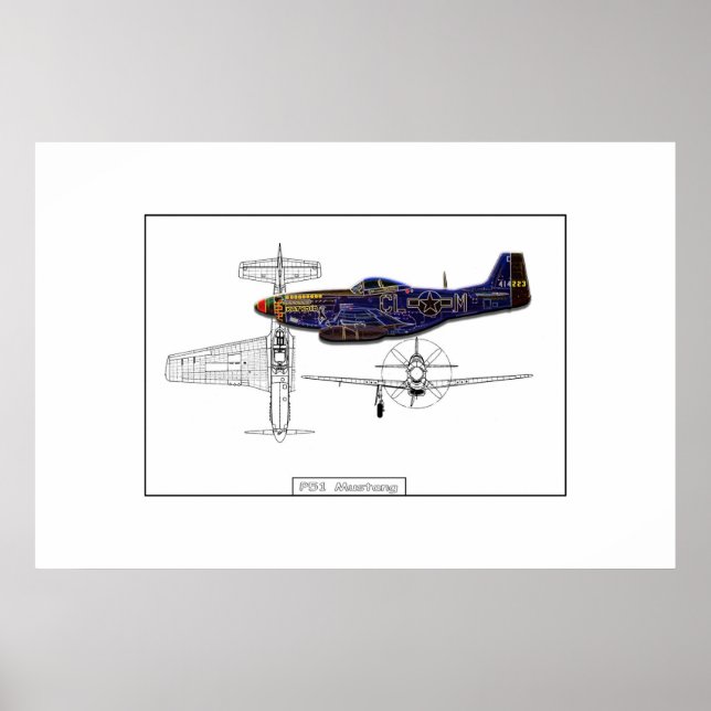 P51 Mustang Poster (Vorne)
