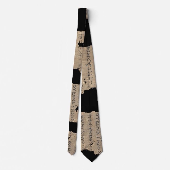P52 Papyrus Fragment Tie–Earliest New Testament Krawatte (Rückseite)