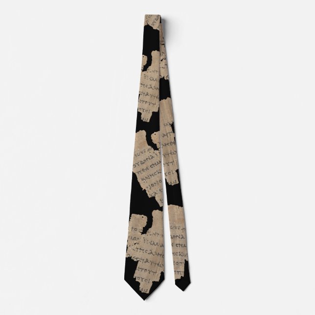 P52 Papyrus Fragment Tie–Earliest New Testament Krawatte (Vorderseite)