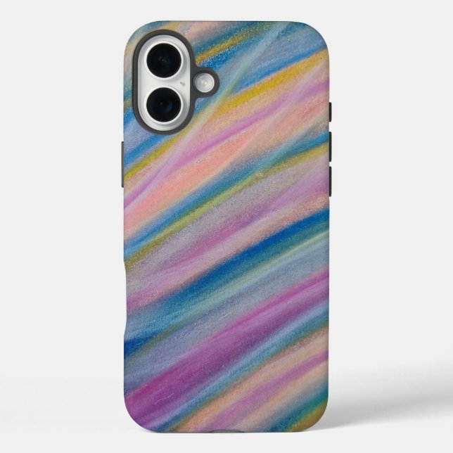 P6 Einzigartige farbenfrohe abstrakte Kunst iPhone 16 Plus Hülle (Rückseite)