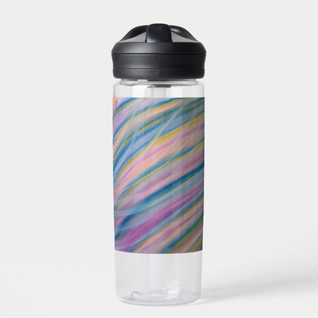 P6 Einzigartige farbenfrohe abstrakte Kunst Trinkflasche (Vorderseite)