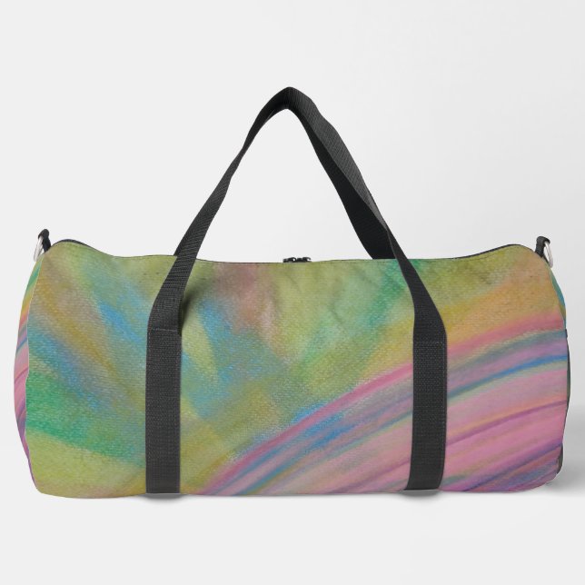 P9 Einzigartige farbenfrohe abstrakte Kunst Duffle Bag (Vorderseite)