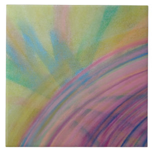 P9 Einzigartige farbenfrohe abstrakte Kunst Fliese