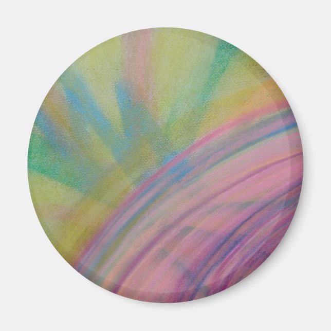 P9 Einzigartige farbenfrohe abstrakte Kunst Magnet (Vorne)