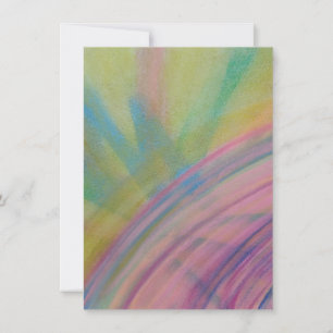 P9 Einzigartige farbenfrohe abstrakte Kunst Mitteilungskarte