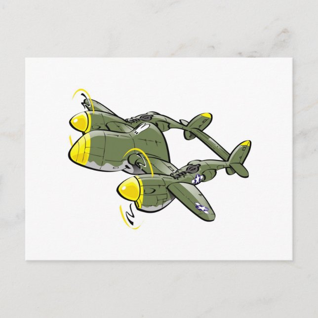p-38 Blitz Postkarte (Vorderseite)
