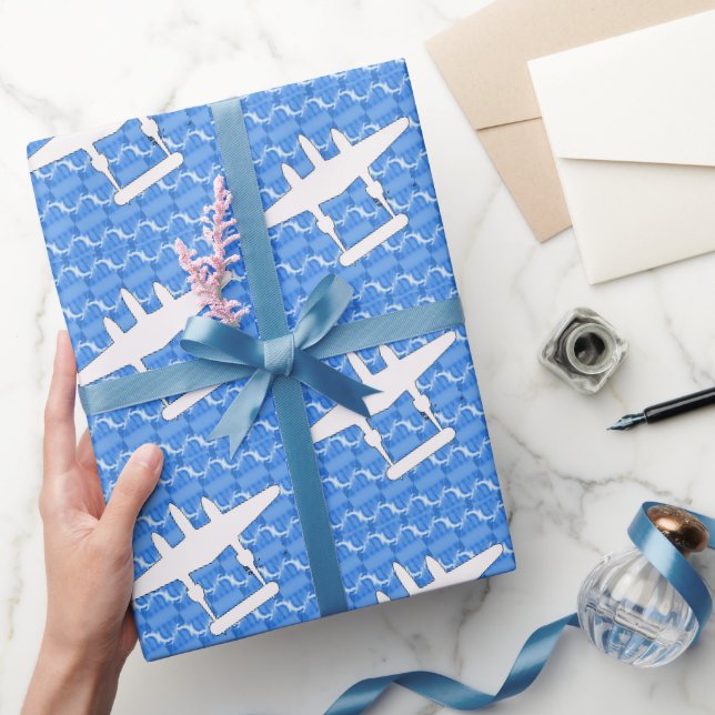 P-38 Blitzblau Geschenkpapier (Schenken)