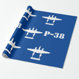 P-38 Blitzblau und weiß Geschenkpapier