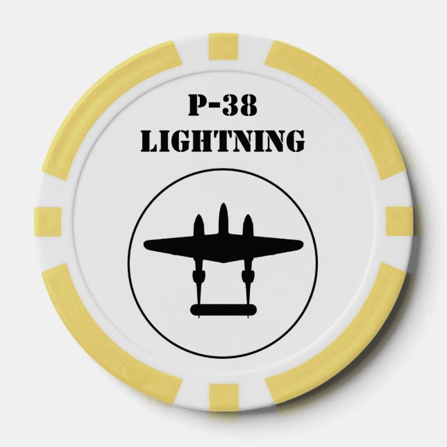 P-38 Blitze Pokerchips (Vorderseite)