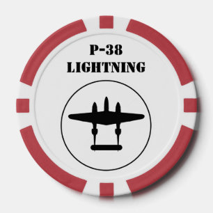 P-38 Blitze Pokerchips