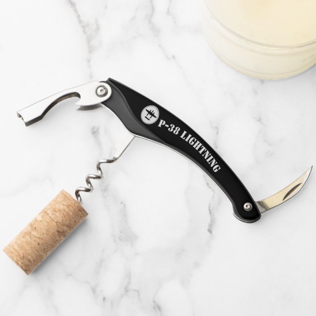 P-38 Blitzstift mit Silhouette im Kreis Kellnermesser (Vorderseite)