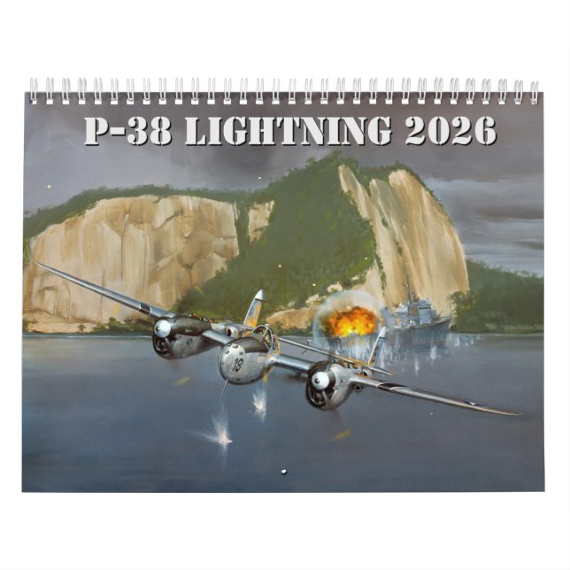 P-38 Lightning Authorized 2026 Calendar Kalender (Titelbild)