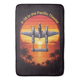P-38 Lightning im Pazifik Badematte