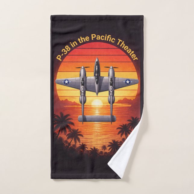 P-38 Lightning im Pazifik Handtuch (Handtuch)
