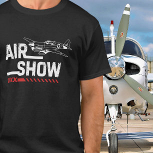 P-40 Vintage Airplane Airshow WWII Militär Custom T-Shirt