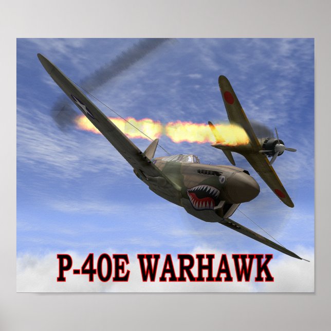 P-40 WARHAWK vs A6M2 ZERO POSTER (Vorne)