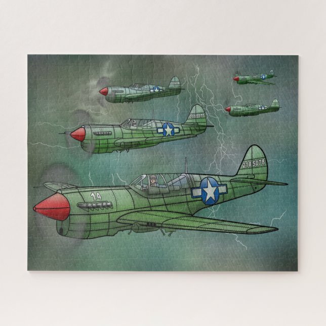 P-40 Warhawks Flying est un puzzle de tempête 520  (Horizontal)