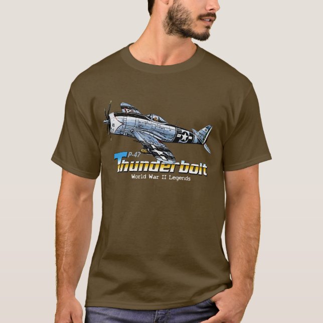 P-47 Thunderbold Weltkrieglegende T-Shirt (Vorderseite)