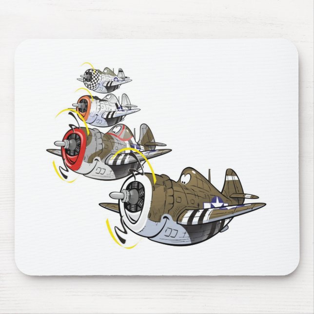 P-47 Thunderbolt in Formation Mousepad (Vorne)