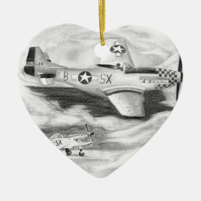 (P-51) Mustang Keramikornament (Vorne)