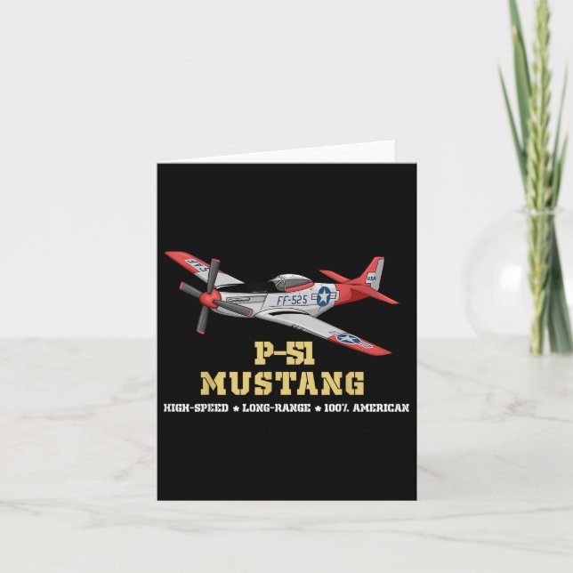 P-51 Mustang Weltkrieg II Kampfbomber Karte (Vorderseite)
