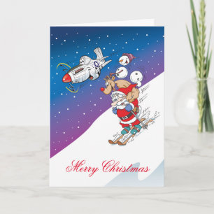 P-51 senang, Frohe Weihnachtskarte, bearbeitbarer  Feiertagskarte