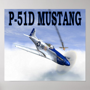 P-51 vs BF109 POSTER