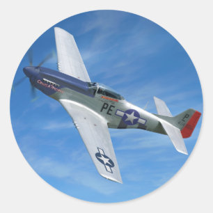 P-51D "Cripes A mächtig " Runder Aufkleber