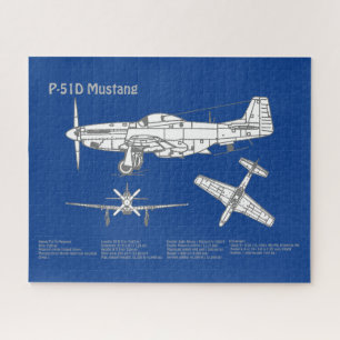 P-51D Mustang - Flugzeug-Blueprint ABD