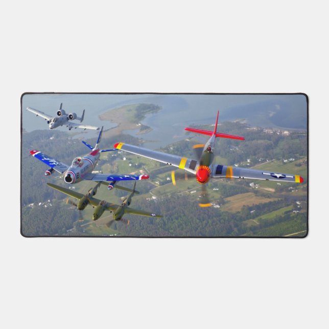 P-51D-MUSTANG-WARBIRD-FORMATION SCHREIBTISCHUNTERLAGE (Vorderseite)