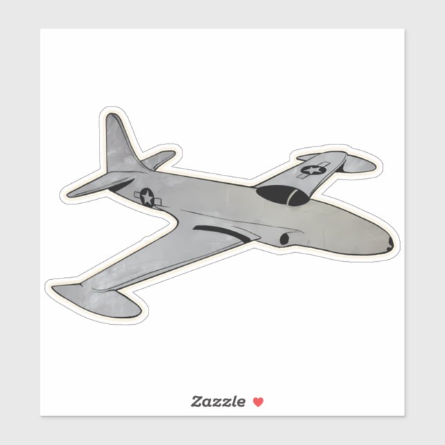 P-80 Shooting Star, Fighter Jet Aircraft Aufkleber (Blatt)