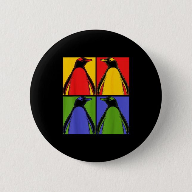 P Art Antarctic Animal Lover Zoo Keeper Gift Cute  Button (Vorderseite)