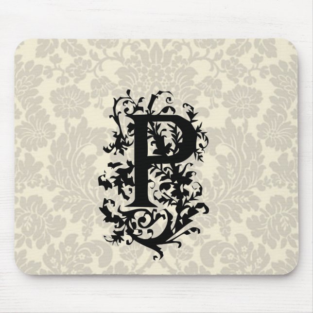 P Barockmonogramm Mousepad (Vorne)