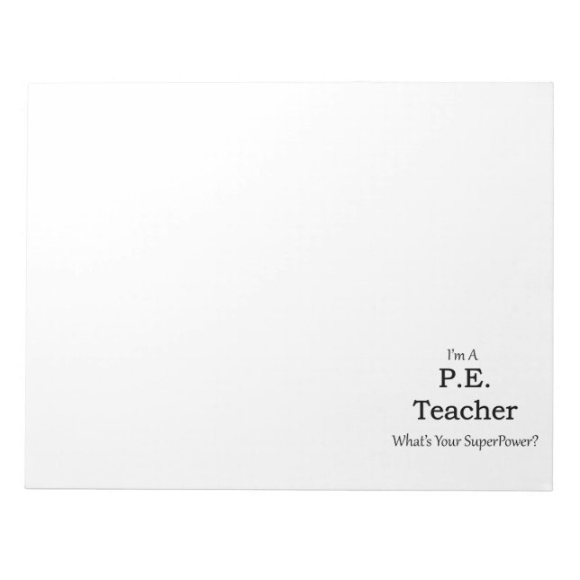 P.E. Lehrer Notizblock (Vorderseite)