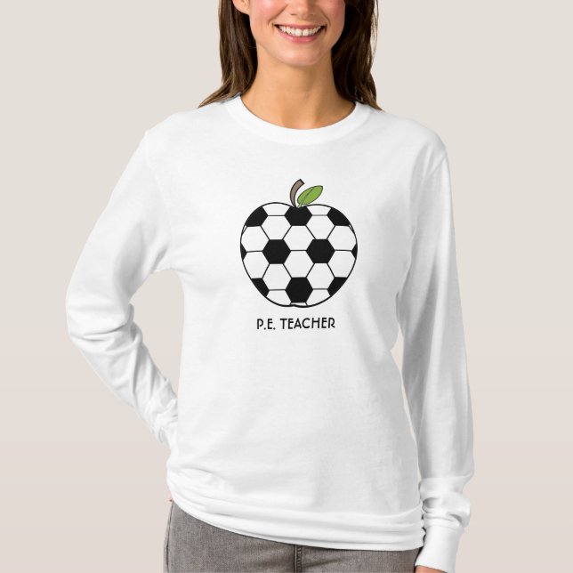 P.E. Lehrer-Shirt - Fußball-Ball Apple T-Shirt (Vorderseite)